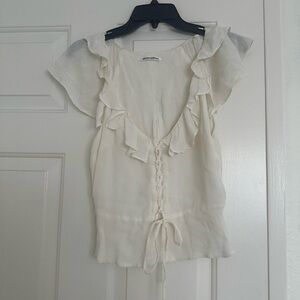 Reformation Ruffle Blouse